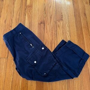 Lauren Active by Ralph Lauren Women’s Navy Cropped Cargo Pants Size 10